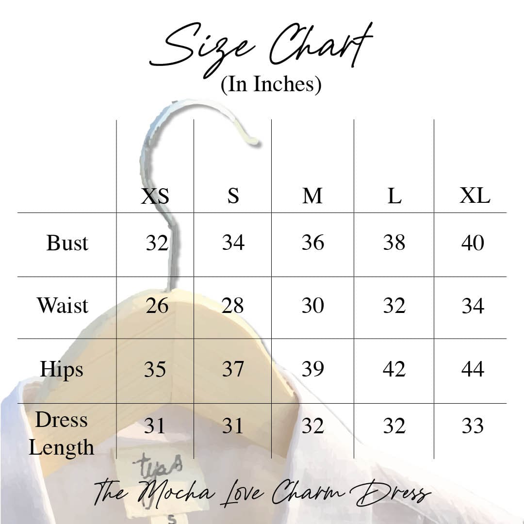 MOCHA LOVE CHARM DRESS – Size Chart 1_145
