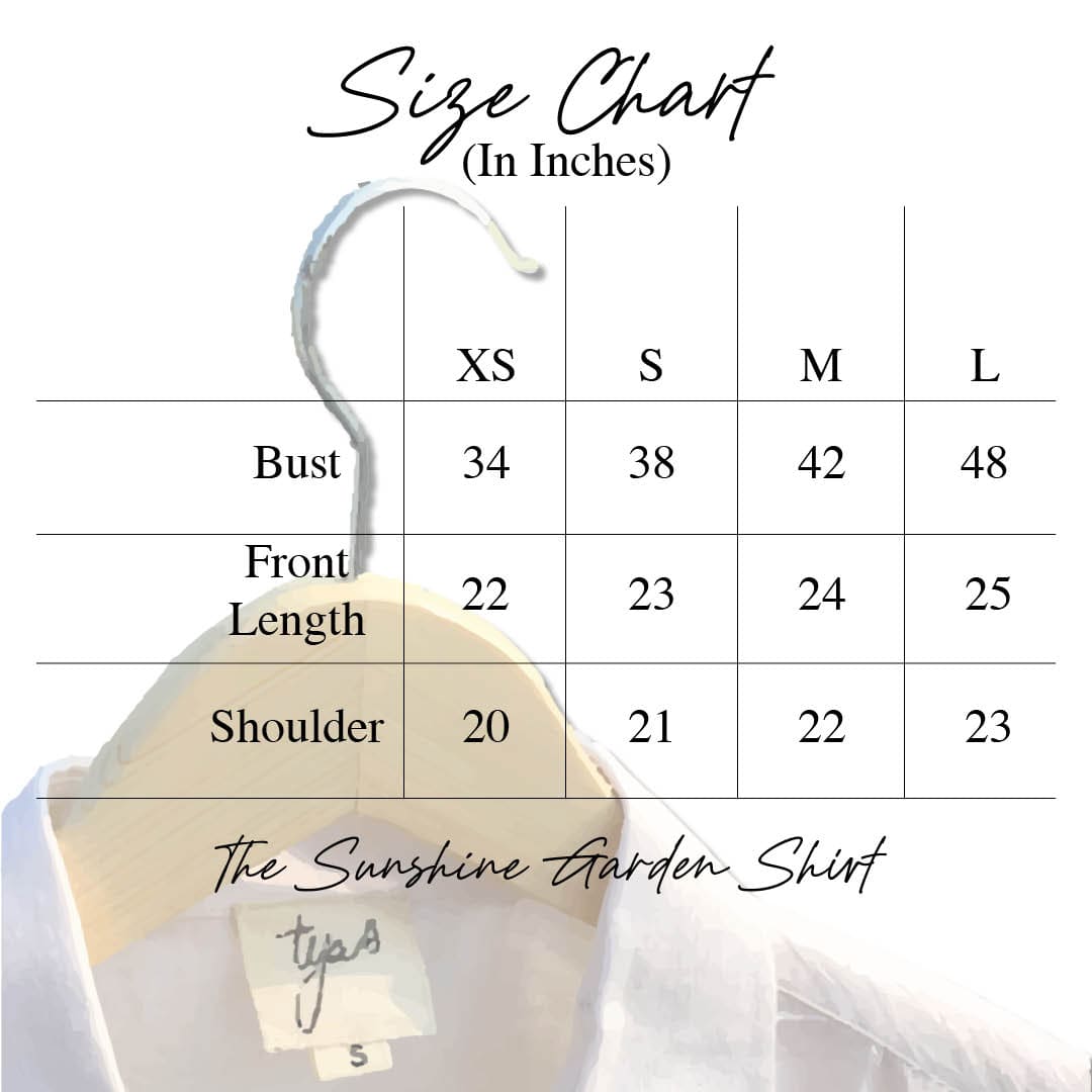 SUNSHINE GARDEN SHIRT – Size Chart 1_141