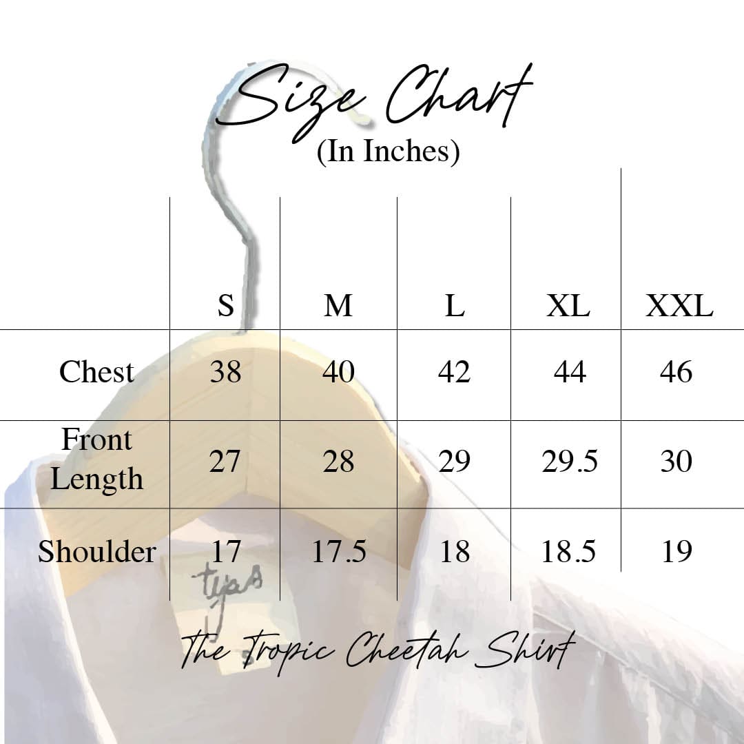 TROPIC CHEETAH SHIRT – Size Chart 1_135