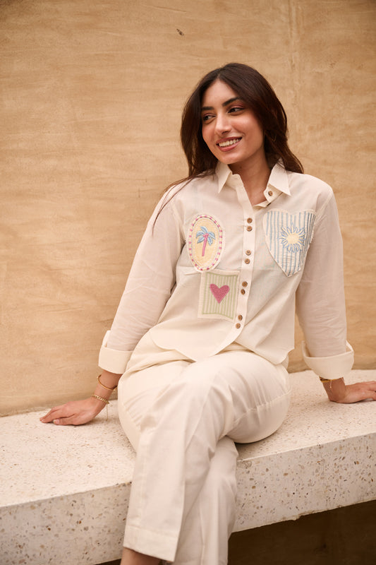 IVORY PALM SHIRT