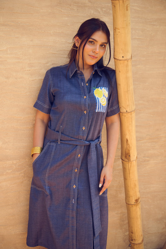 CITRUS DENIM DRESS