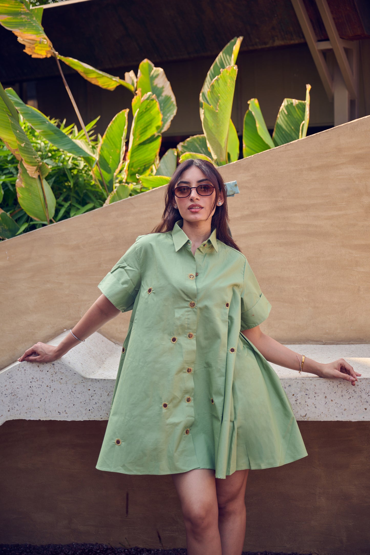 SAGE SUNFLOWER DRESS