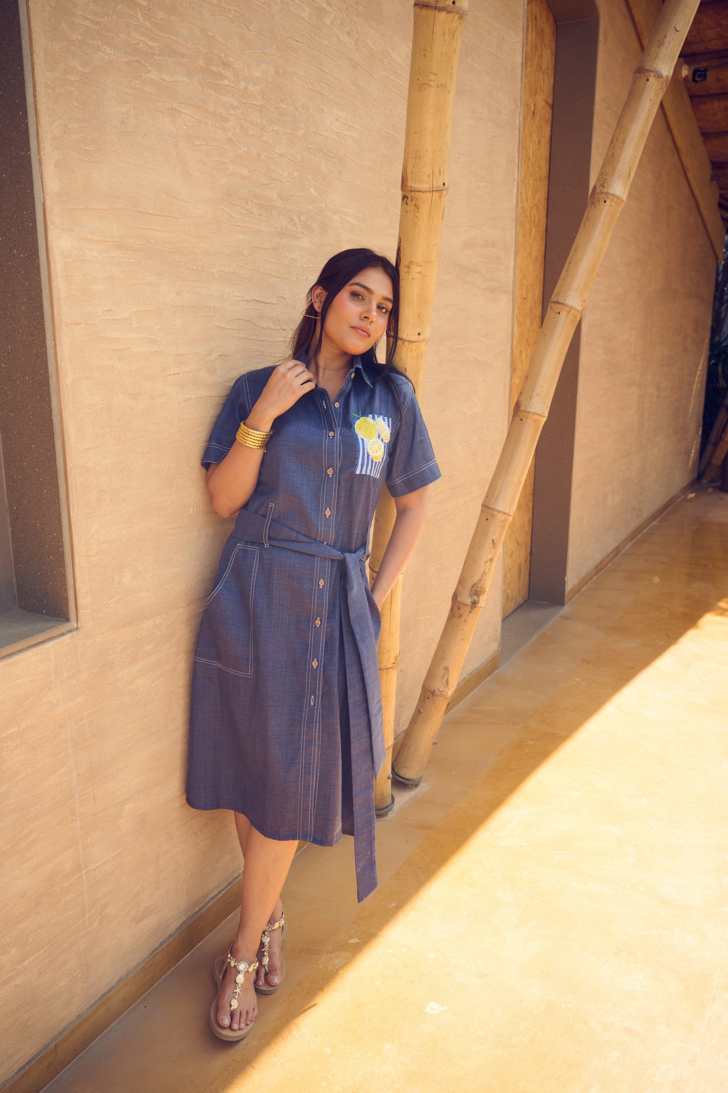 CITRUS DENIM DRESS