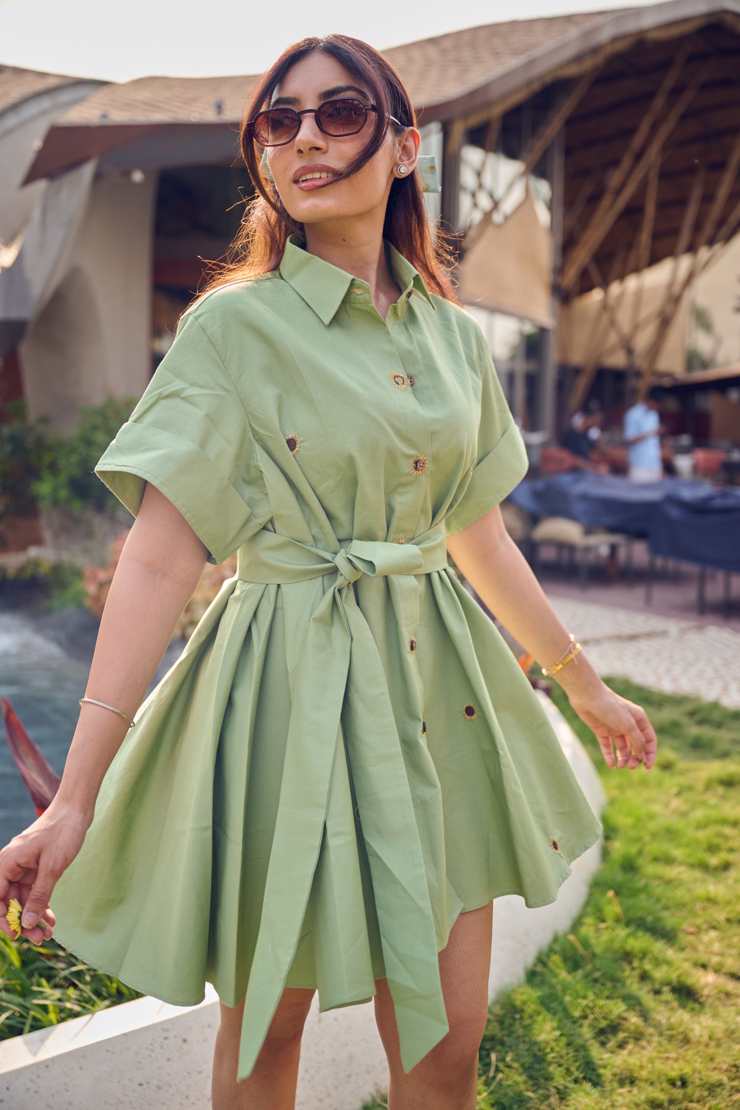 SAGE SUNFLOWER DRESS