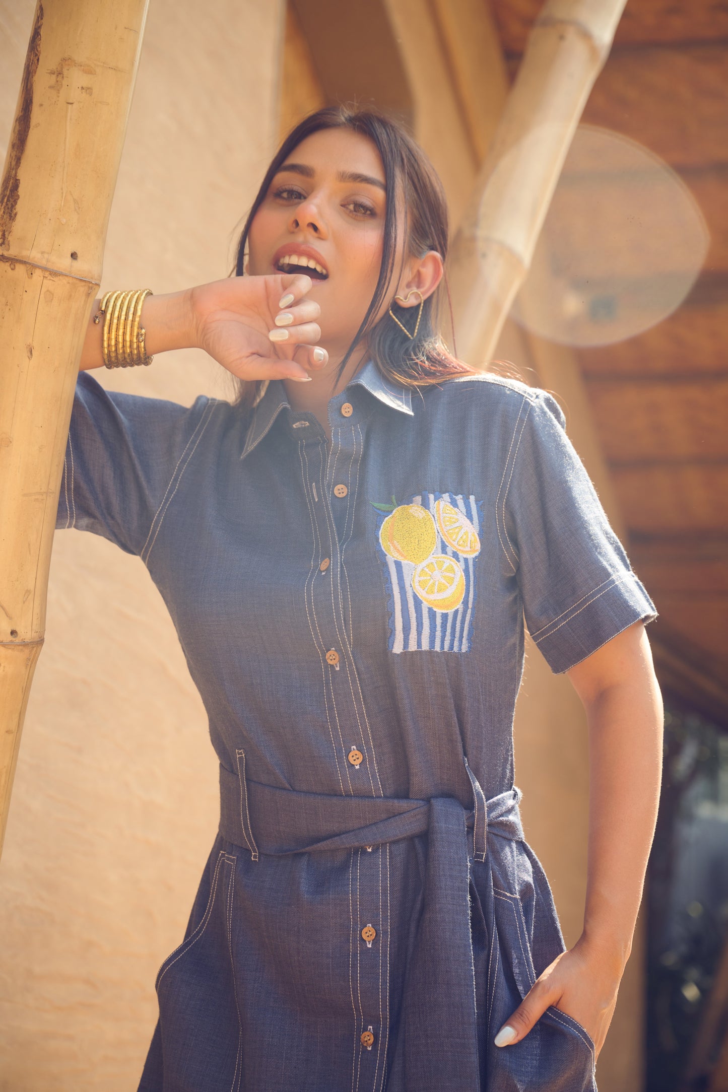 CITRUS DENIM DRESS
